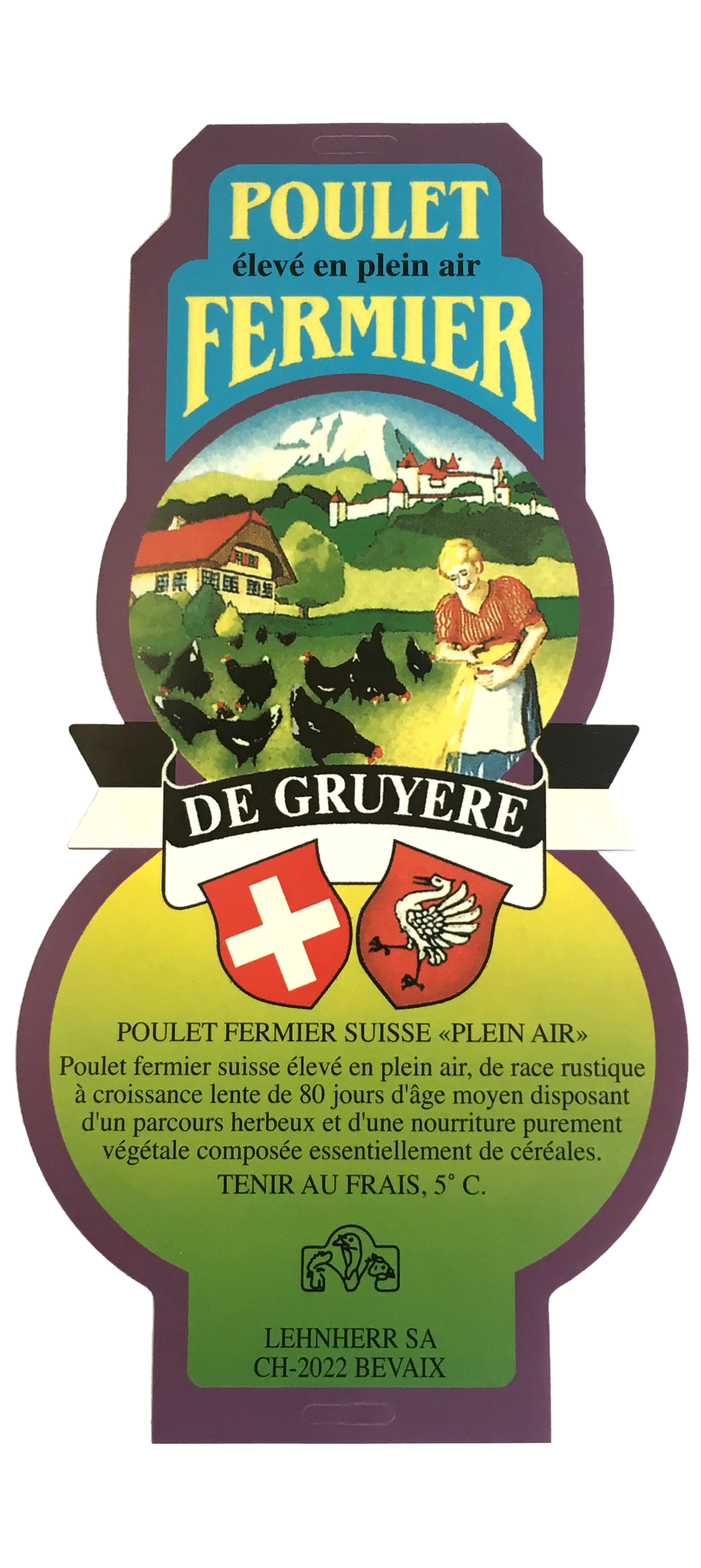 Etiquette label de la Gruyere