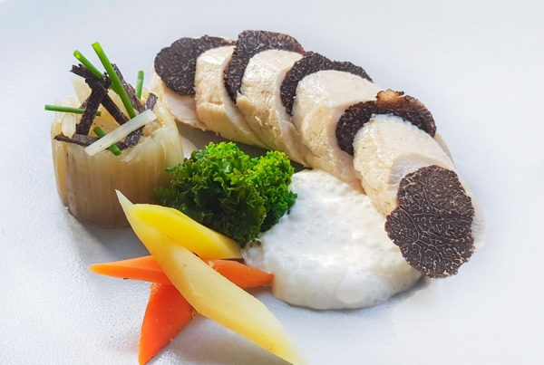 Suprême de poulet pattes noires aux truffes